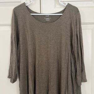 Women's 3/4 Sleeve Olive Top